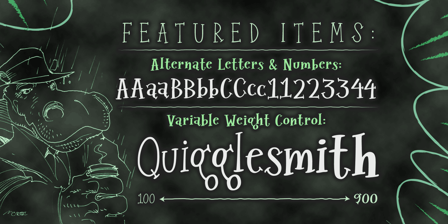 Quigglesmith Bold Font preview